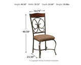 Glambrey 4-Piece Dining Room Chair in Brown from Ashley - Luna Furniture