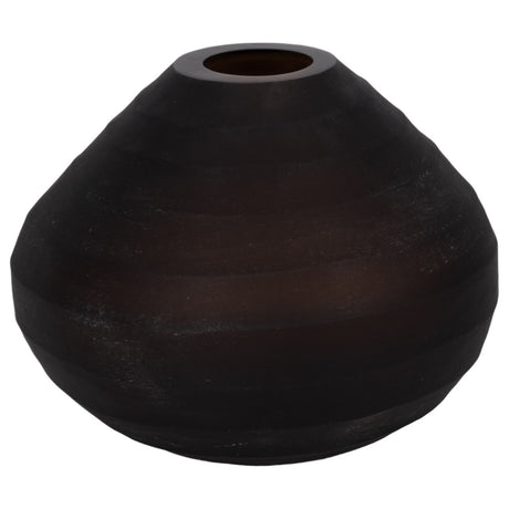 Glass, 10" Rotund Vase, Smokey Brown from Sagebrook Home - Luna Furniture