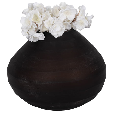 Glass, 10" Rotund Vase, Smokey Brown from Sagebrook Home - Luna Furniture