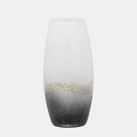 Glass, 11" Crackle Vase, Multi from Sagebrook Home - Luna Furniture