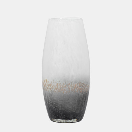 Glass, 11" Crackle Vase, Multi from Sagebrook Home - Luna Furniture