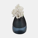 Glass, 11" Etched Vase, Blue from Sagebrook Home - Luna Furniture