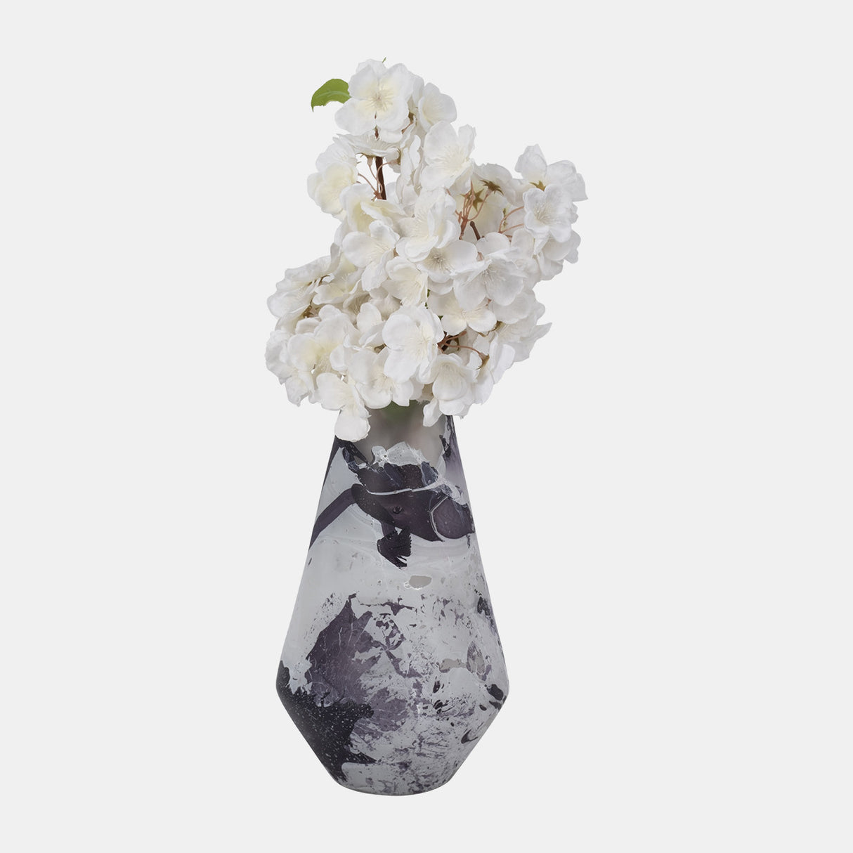 Glass, 11" Fog Shadow Vase, White from Sagebrook Home - Luna Furniture