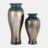 Glass, 12"h Olpe Vase, Teal from Sagebrook Home - Luna Furniture