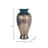 Glass, 12"h Olpe Vase, Teal from Sagebrook Home - Luna Furniture