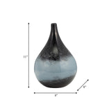 Glass, 12" Vase Blue Ombre from Sagebrook Home - Luna Furniture