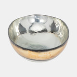 Glass, 13" Bowl W/ Gold Trim, White from Sagebrook Home - Luna Furniture