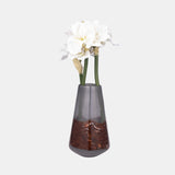 Glass, 14" Vase Grey/brown from Sagebrook Home - Luna Furniture