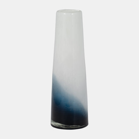 Glass, 15" Blue Waters Vase, Blue/white from Sagebrook Home - Luna Furniture