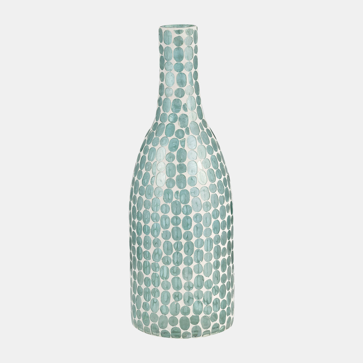 Glass, 15"h Mosaic Vase, Blue from Sagebrook Home - Luna Furniture