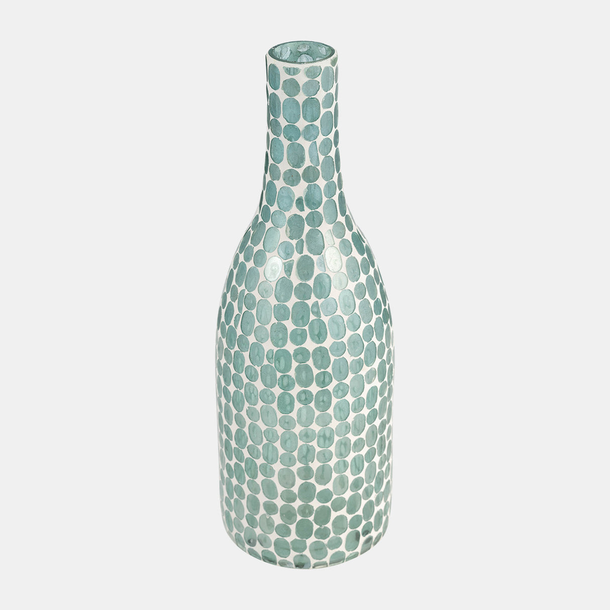 Glass, 15"h Mosaic Vase, Blue from Sagebrook Home - Luna Furniture