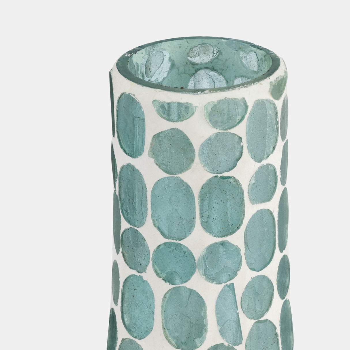 Glass, 15"h Mosaic Vase, Blue from Sagebrook Home - Luna Furniture