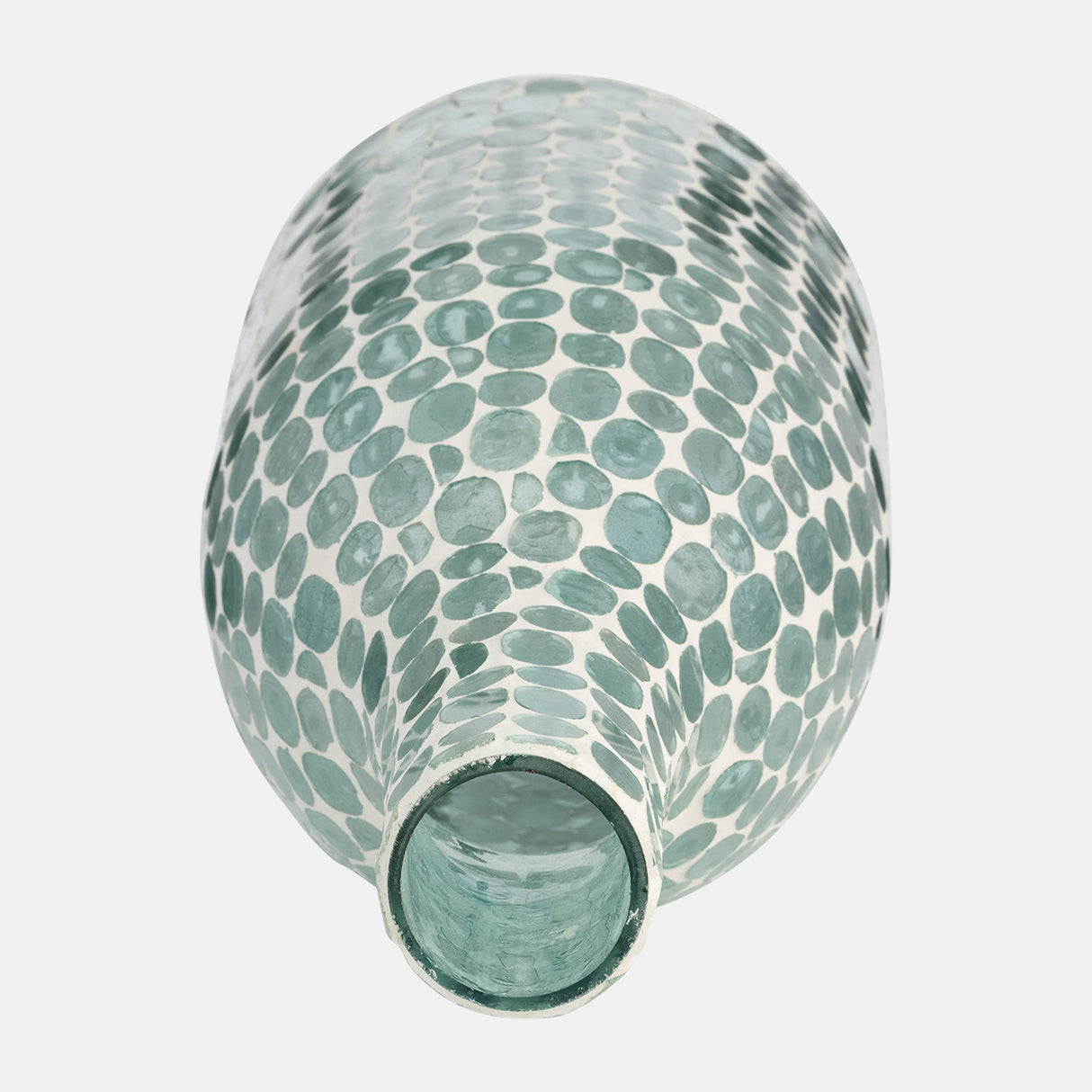 Glass, 15"h Mosaic Vase, Blue from Sagebrook Home - Luna Furniture