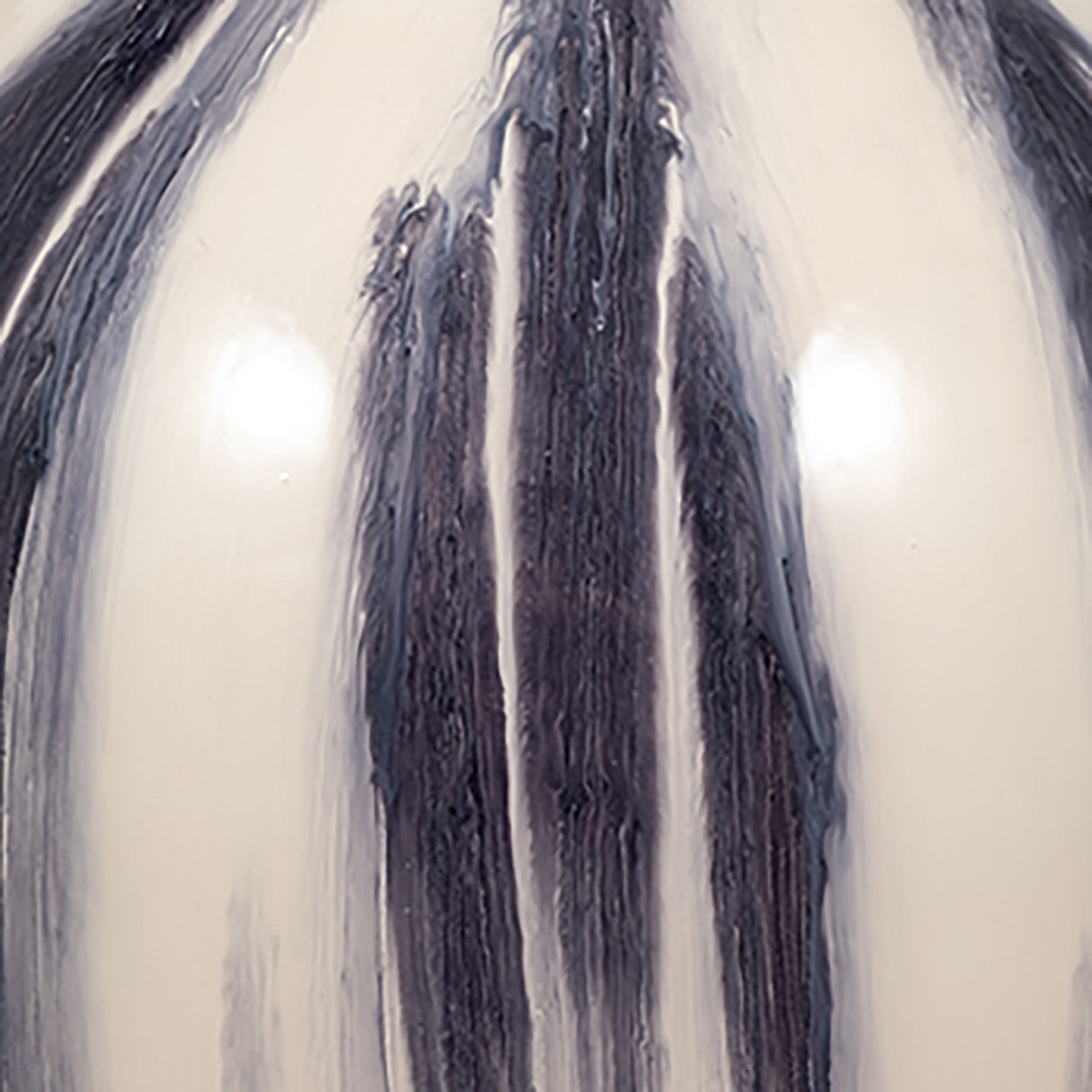 Glass, 17" Striped Vase, Black/white from Sagebrook Home - Luna Furniture