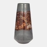 Glass, 17" Vase Grey/brown from Sagebrook Home - Luna Furniture