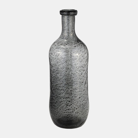 Glass, 17h" Irregular Shape Vase, Smoke - 17983-02