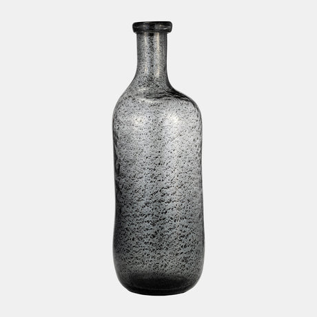 Glass, 17h" Irregular Shape Vase, Smoke - 17983-02