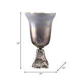 Glass, 18" 2-tone Chalice Vase, Metallic Kd from Sagebrook Home - Luna Furniture