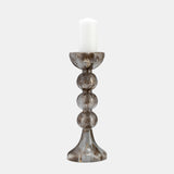 Glass, 18"h, Bubbly Candle Holder, Brown - 17453-06