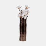 Glass, 18" Textured Enamel Vase, Bronze from Sagebrook Home - Luna Furniture