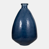 Glass, 19" Balloon Vase, Blue from Sagebrook Home - Luna Furniture