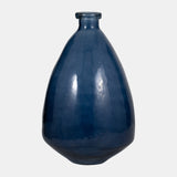 Glass, 19" Balloon Vase, Blue from Sagebrook Home - Luna Furniture