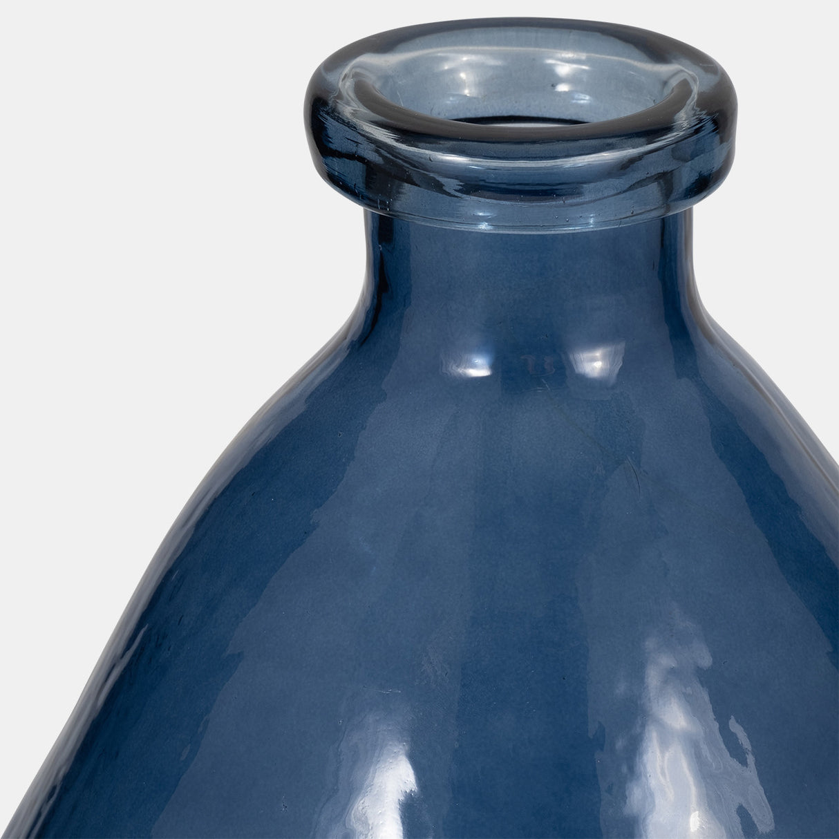 Glass, 19" Balloon Vase, Blue from Sagebrook Home - Luna Furniture