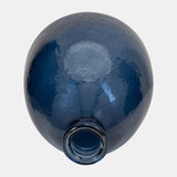 Glass, 19" Balloon Vase, Blue from Sagebrook Home - Luna Furniture