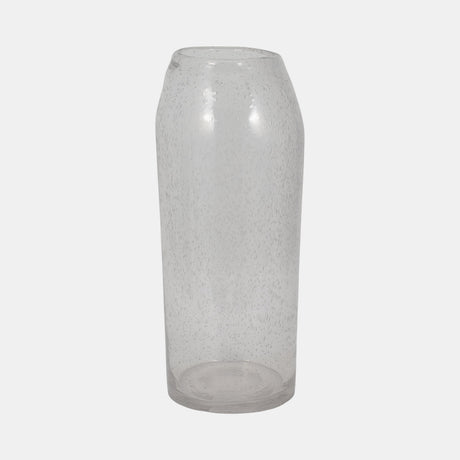 Glass, 19" Floor Vase Bubble Clear from Sagebrook Home - Luna Furniture