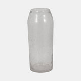 Glass, 19" Floor Vase Bubble Clear from Sagebrook Home - Luna Furniture