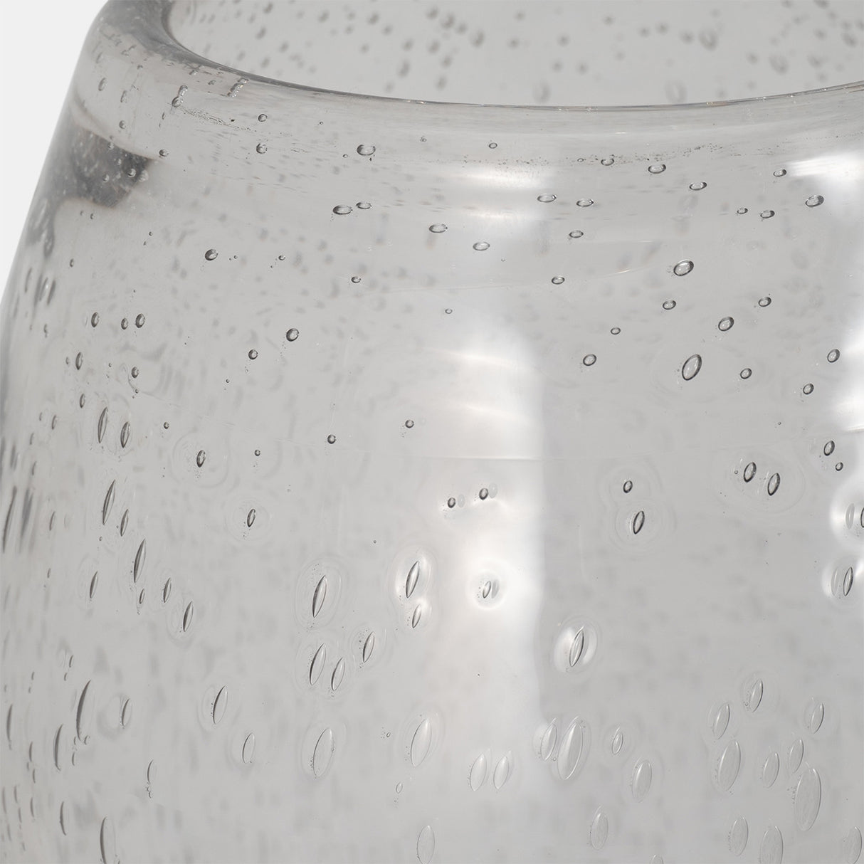 Glass, 19" Floor Vase Bubble Clear from Sagebrook Home - Luna Furniture