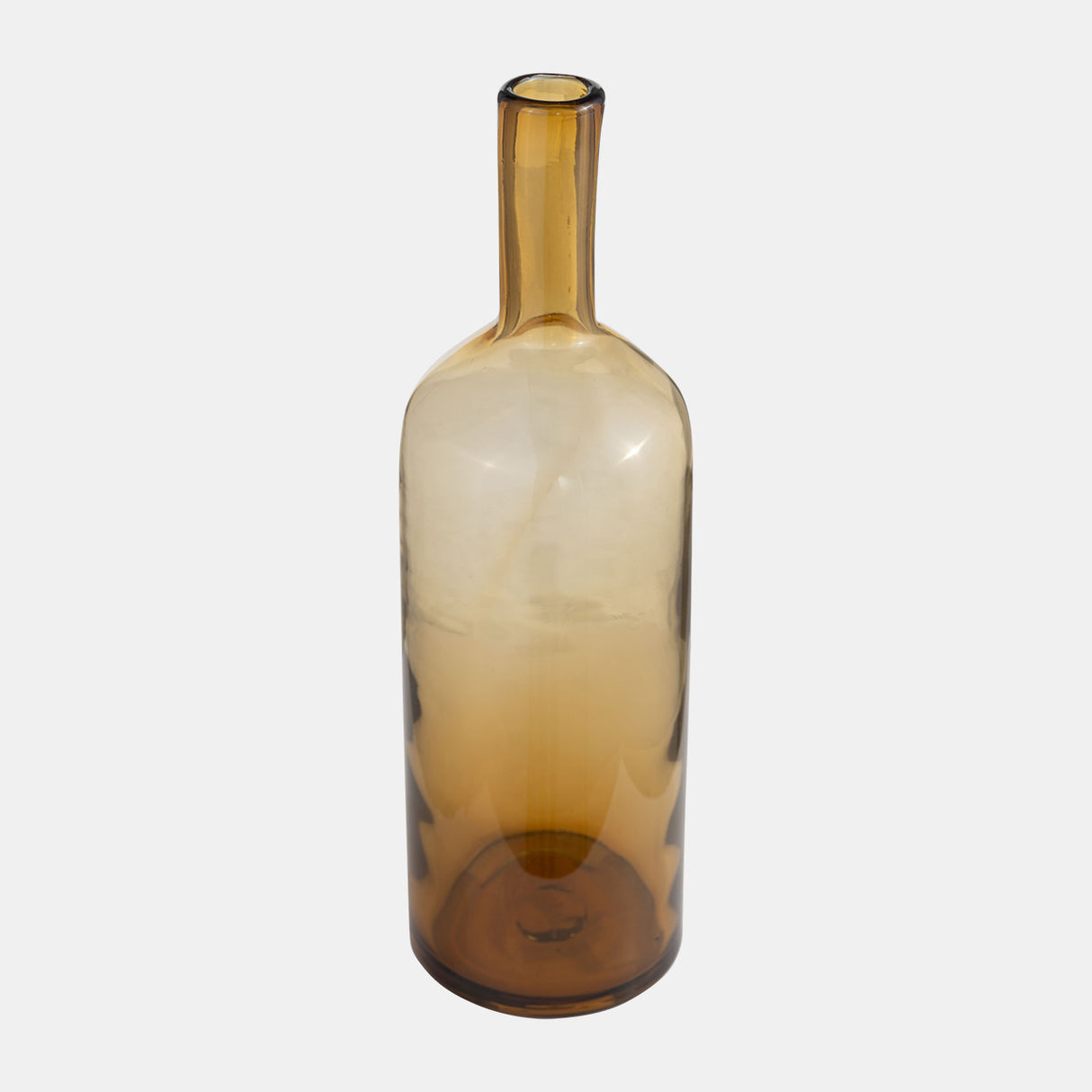 Glass, 20" Bottle W/ Stopper Amber from Sagebrook Home - Luna Furniture