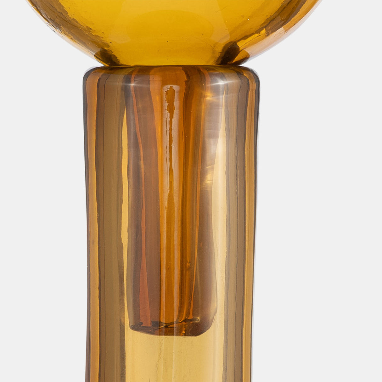 Glass, 20" Bottle W/ Stopper Amber from Sagebrook Home - Luna Furniture