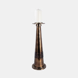 Glass, 21" Pillar Holder, Bronze from Sagebrook Home - Luna Furniture