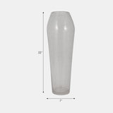 Glass, 23" Floor Vase Bubble Clear from Sagebrook Home - Luna Furniture