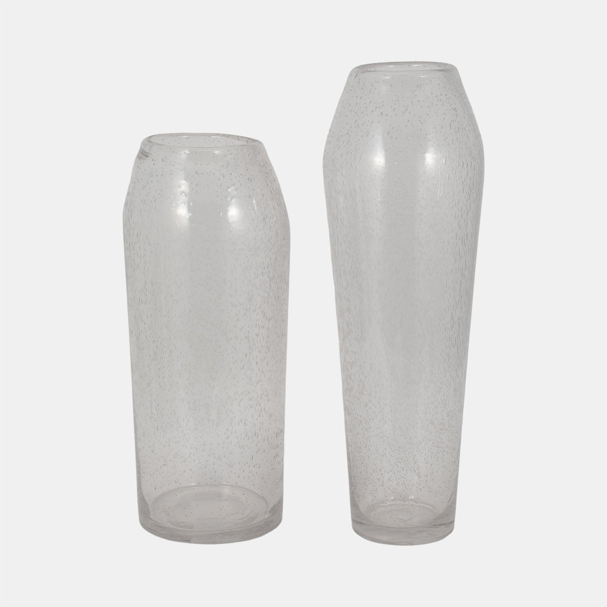 Glass, 23" Floor Vase Bubble Clear from Sagebrook Home - Luna Furniture