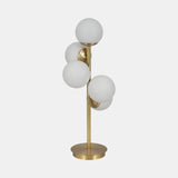 Glass 26" Frosted Globe Table Lamp, Gold from Sagebrook Home - Luna Furniture