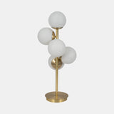 Glass 26" Frosted Globe Table Lamp, Gold from Sagebrook Home - Luna Furniture