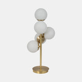 Glass 26" Frosted Globe Table Lamp, Gold from Sagebrook Home - Luna Furniture