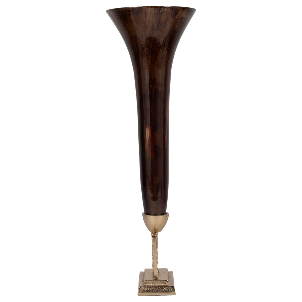 Glass, 26" Trumpet Vase, Bronze from Sagebrook Home - Luna Furniture