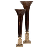 Glass, 26" Trumpet Vase, Bronze from Sagebrook Home - Luna Furniture