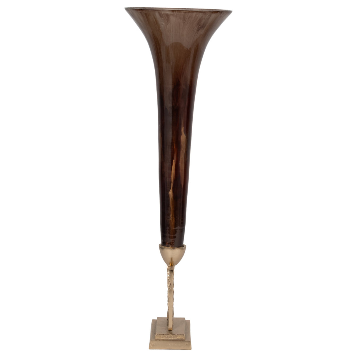 Glass, 31" Trumpet Vase, Bronze from Sagebrook Home - Luna Furniture