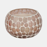 Glass, 4" 10 Oz Mosaic Scented Candle, Soft Pink from Sagebrook Home - Luna Furniture