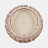 Glass, 4" 10 Oz Mosaic Scented Candle, Soft Pink from Sagebrook Home - Luna Furniture