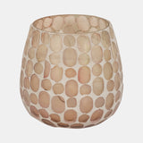 Glass, 4" 11 Oz Mosaic Scented Candle, Soft Pink from Sagebrook Home - Luna Furniture