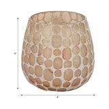 Glass, 4" 11 Oz Mosaic Scented Candle, Soft Pink from Sagebrook Home - Luna Furniture