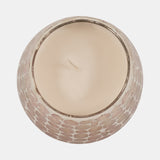 Glass, 5" 18 Oz Mosaic Scented Candle, Soft Pink from Sagebrook Home - Luna Furniture