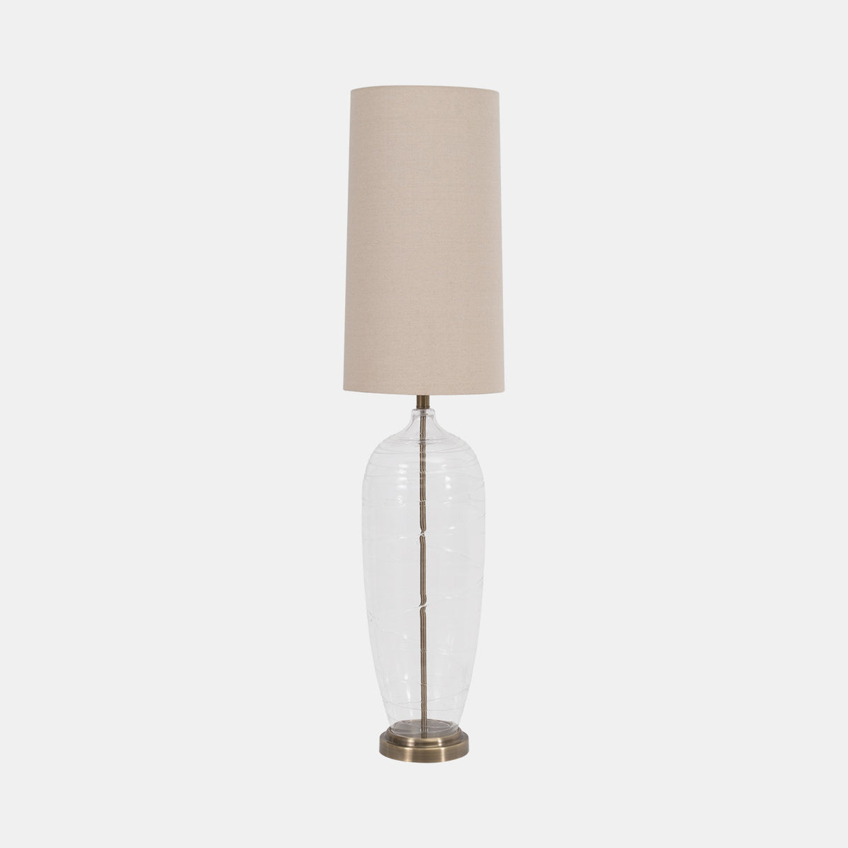 Glass 50" Bottle Table Lamp, Clear from Sagebrook Home - Luna Furniture