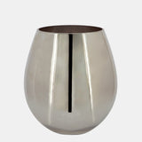 Glass 6"h Metallic Vase, Silver from Sagebrook Home - Luna Furniture