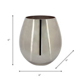 Glass 6"h Metallic Vase, Silver from Sagebrook Home - Luna Furniture